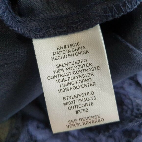 Jodi Kristopher Blue Lace Babydoll Evening Dress 5 - Picture 10 of 10